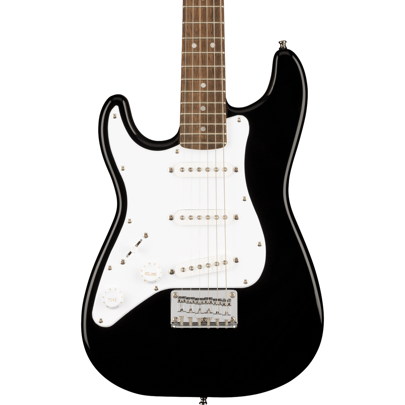 Squier Mini Strat 6 String Solid-Body Electric Guitar, Left - Black