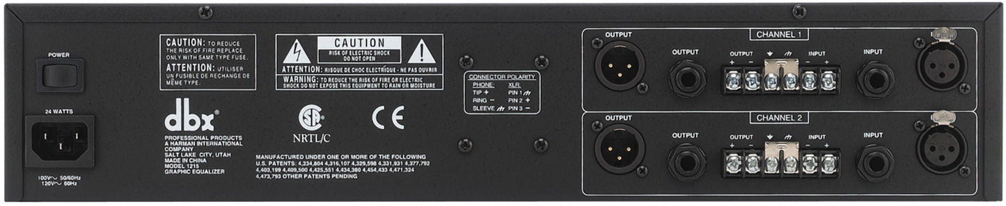DBX 1215 Dual 15-Band EQ