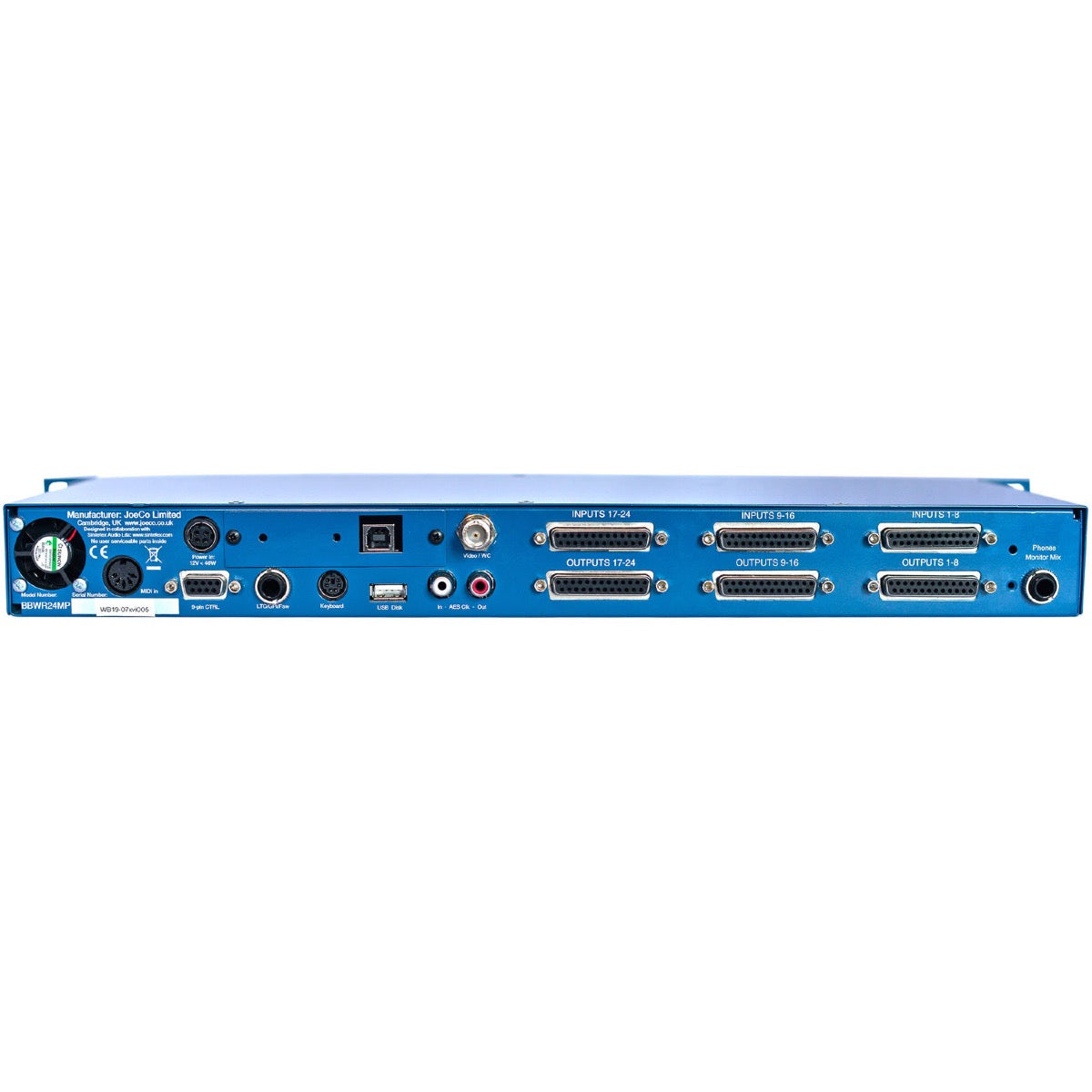 JoeCo Bluebox Workstation Interface Recorder with 40 Inputs and 24 Outputs