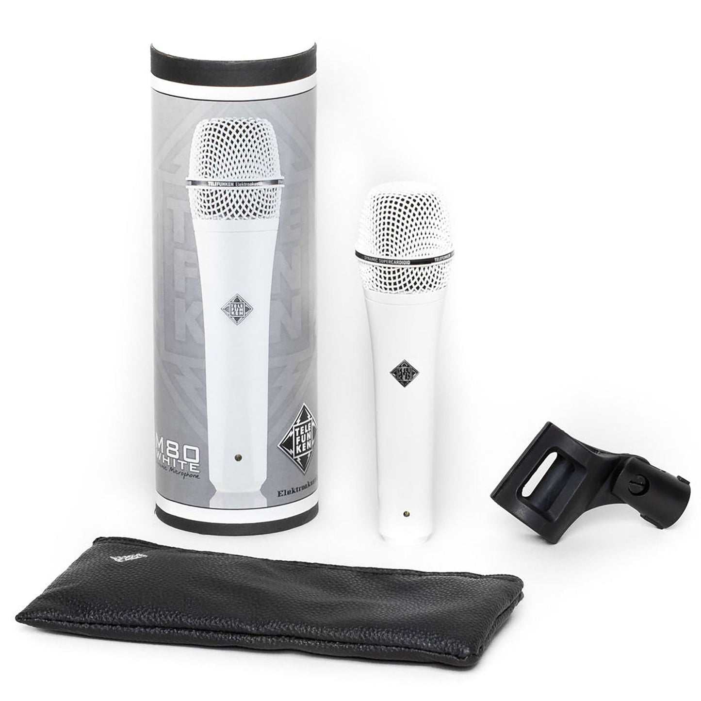 Telefunken M80 Supercardioid Dynamic Handheld Vocal Microphone, White