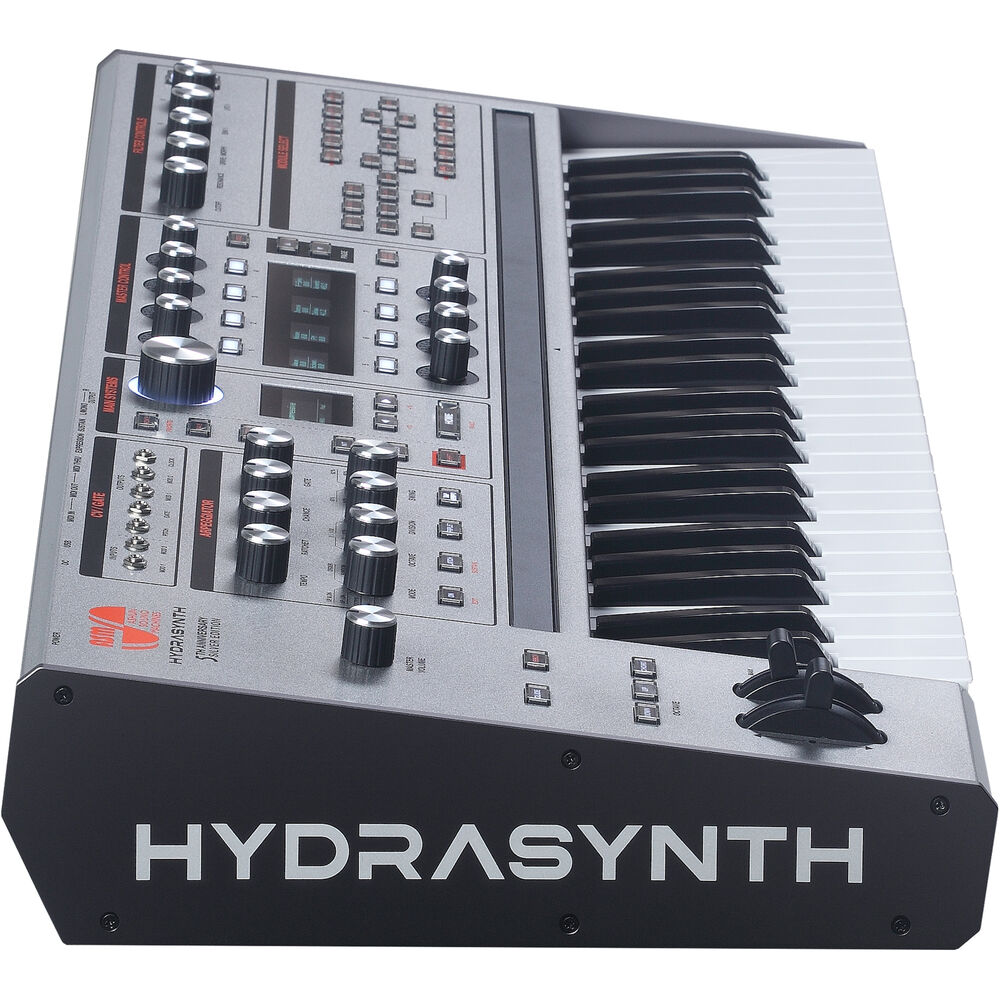 ASM Hydrasynth Keyboard 8-Voice Digital Wave-Morphing Synthesizer - Limited-Edition Silver