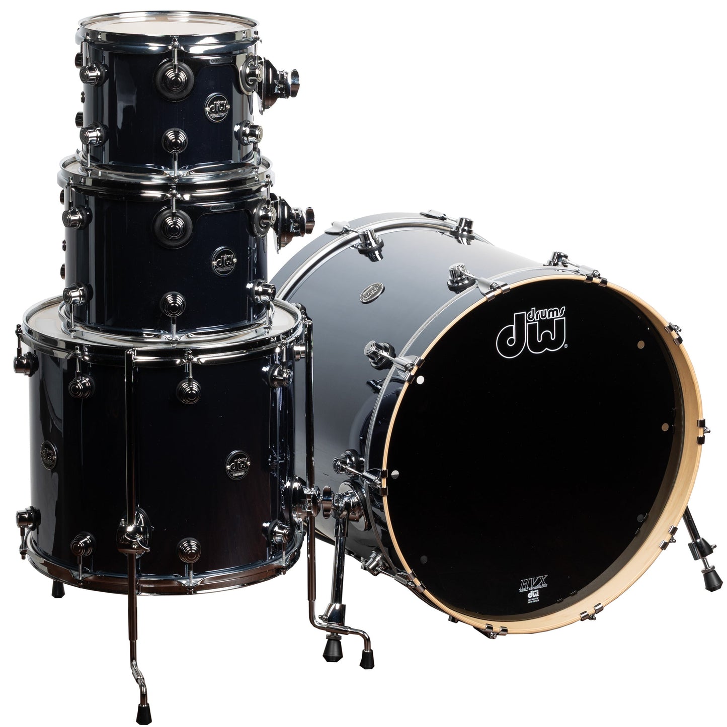 Drum Workshop Performance Series 4-Piece Shell Kit - Chrome Shadow