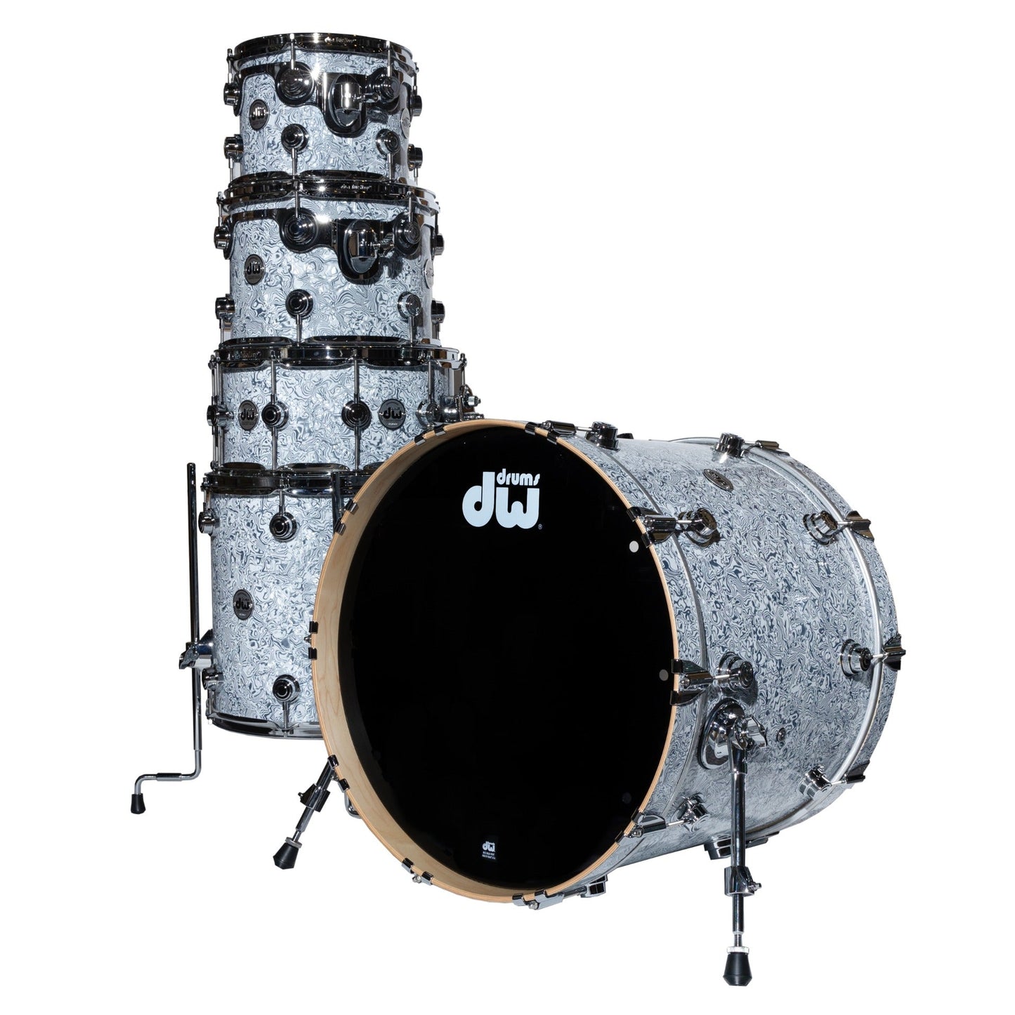 Drum Workshop Collectors Series 5-Piece Shell Kit - Ivory Chaos