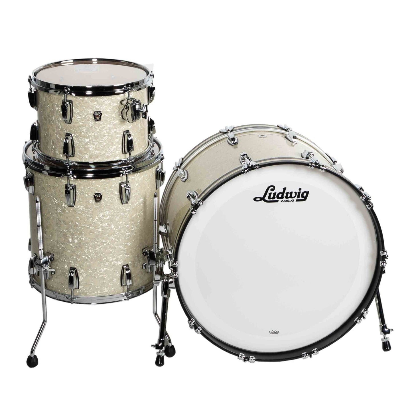 Ludwig Classic Oak Pro Beat 3-Piece Drum Kit - Vintage White Marine