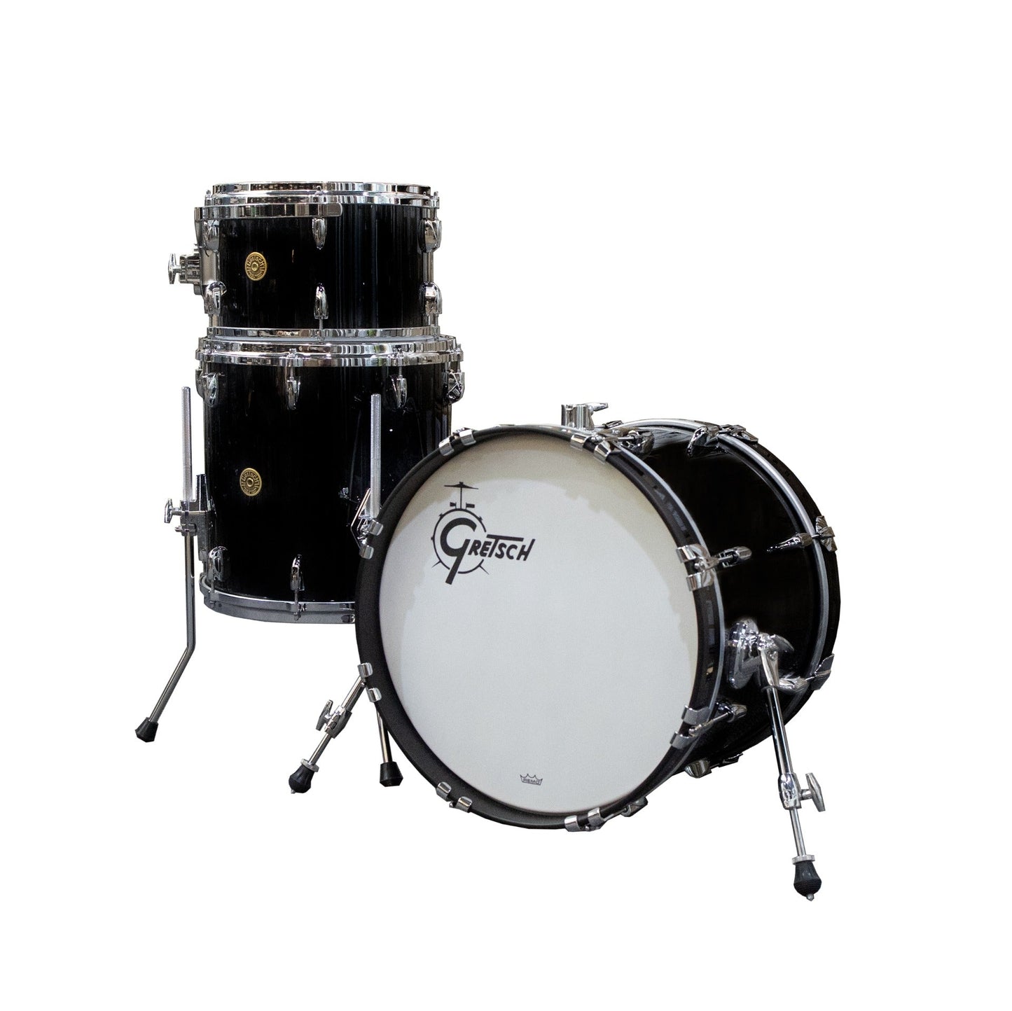 Gretsch USA Custom 3-Piece Shell Kit - Solid Black Nitron