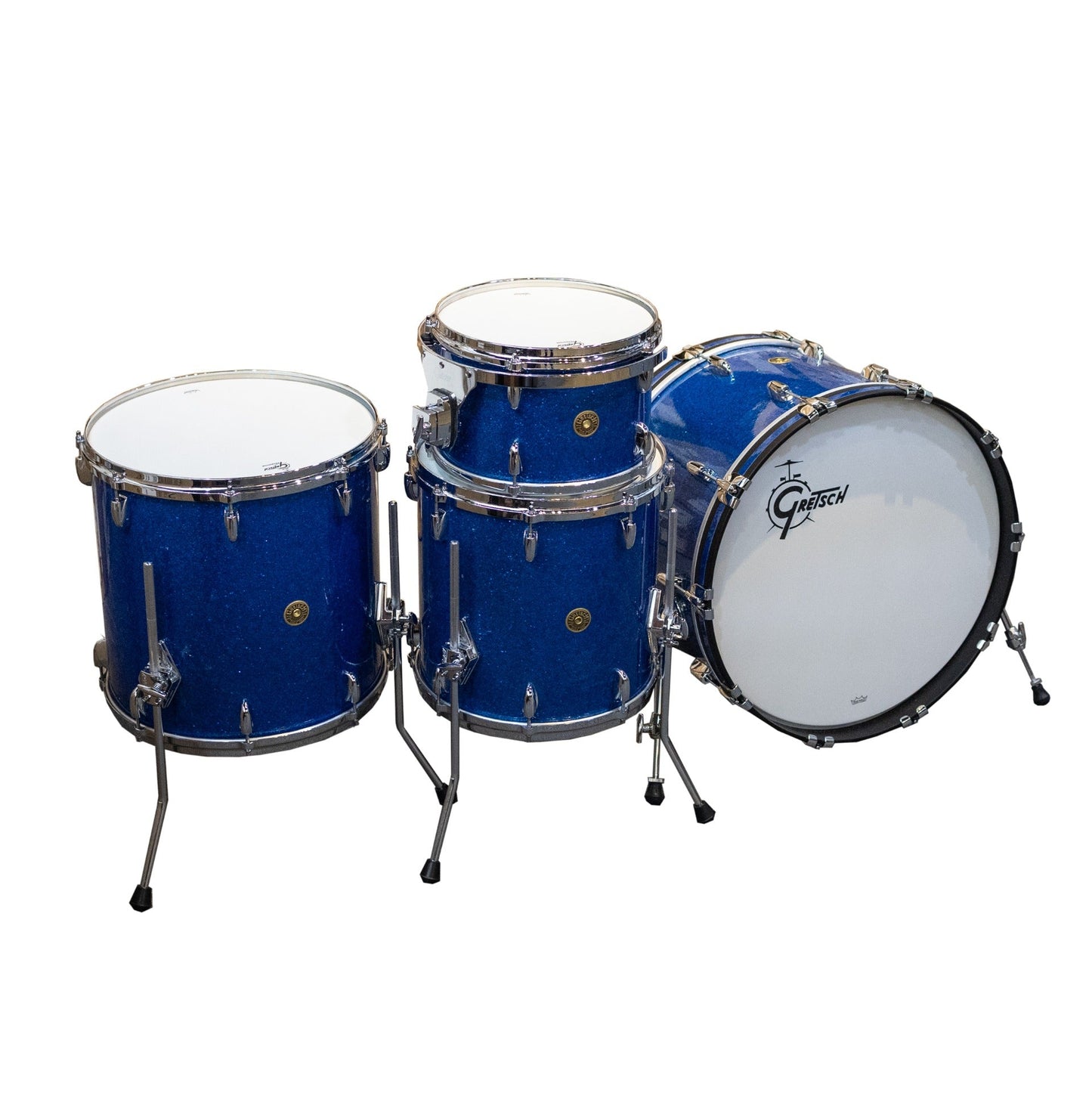 Gretsch USA Custom 4-Piece Shell Kit - Blue Glass Nitron
