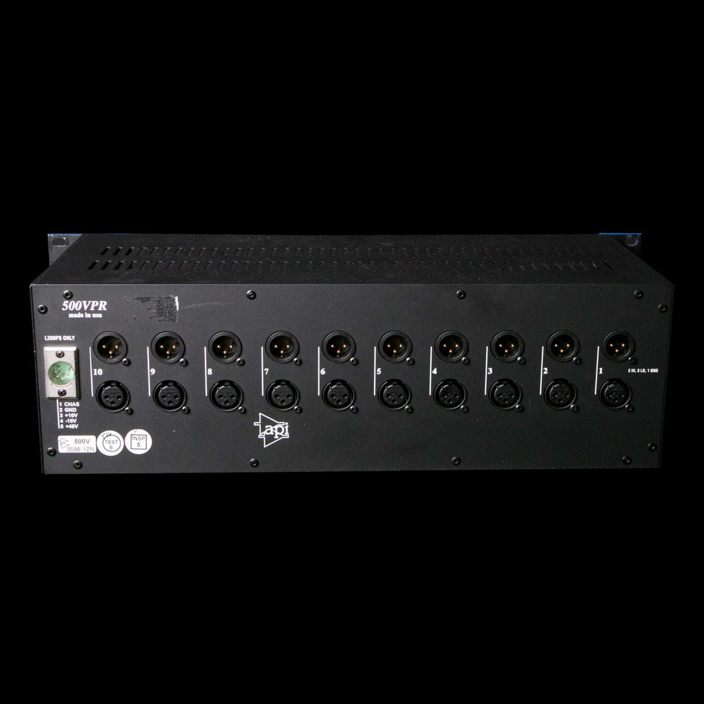 API 500VPR 10 Slot Rack with Power Supply