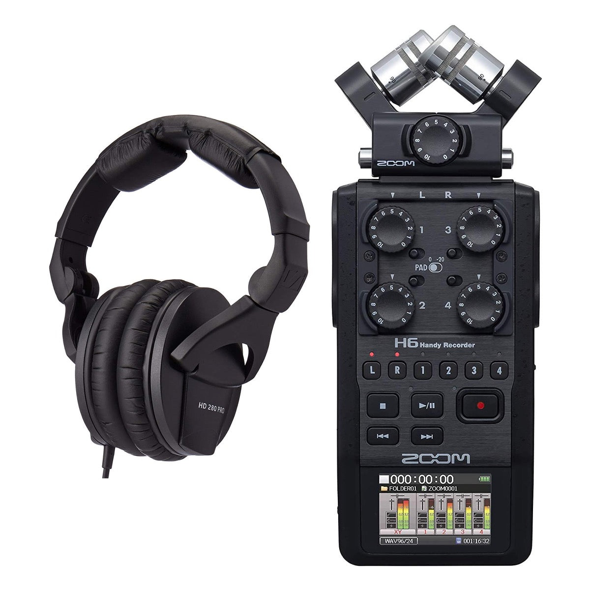 Zoom H6 All Black Handheld Recorder