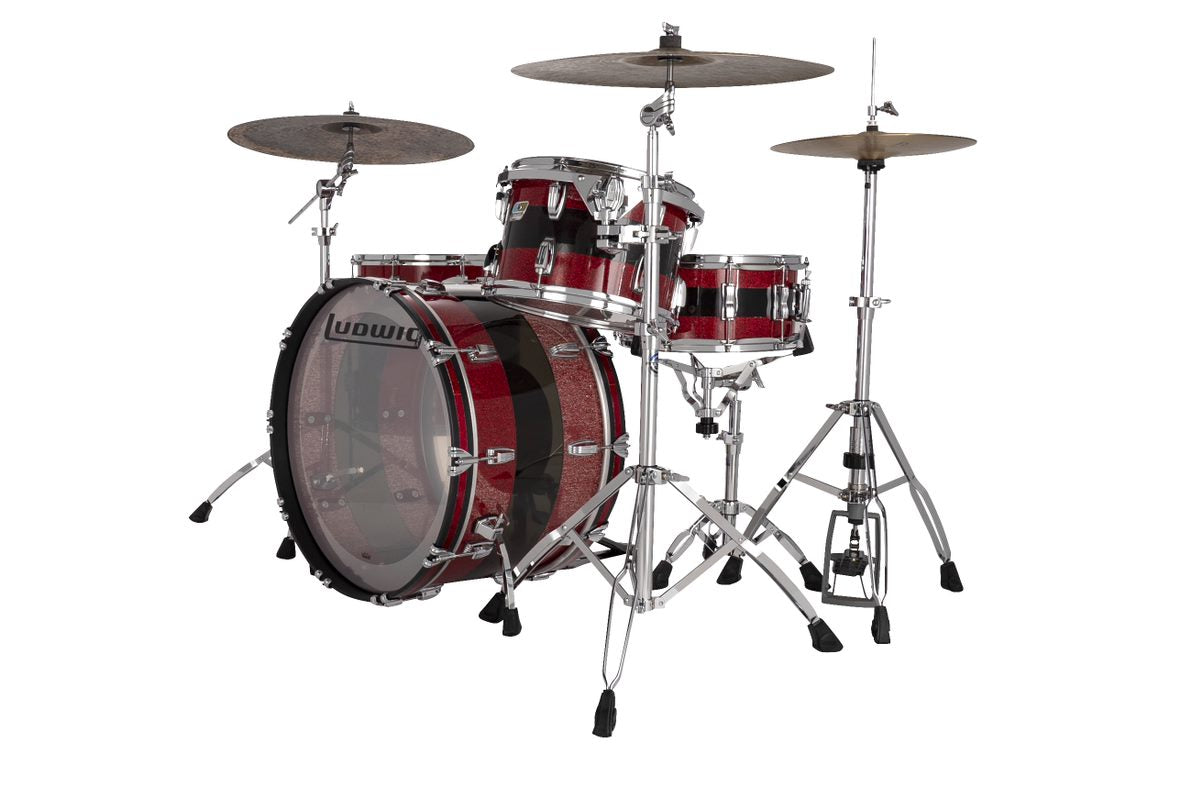 Ludwig 50th Anniversary Limited Edition Fab Shell Kit - Blue Green Clear Finish