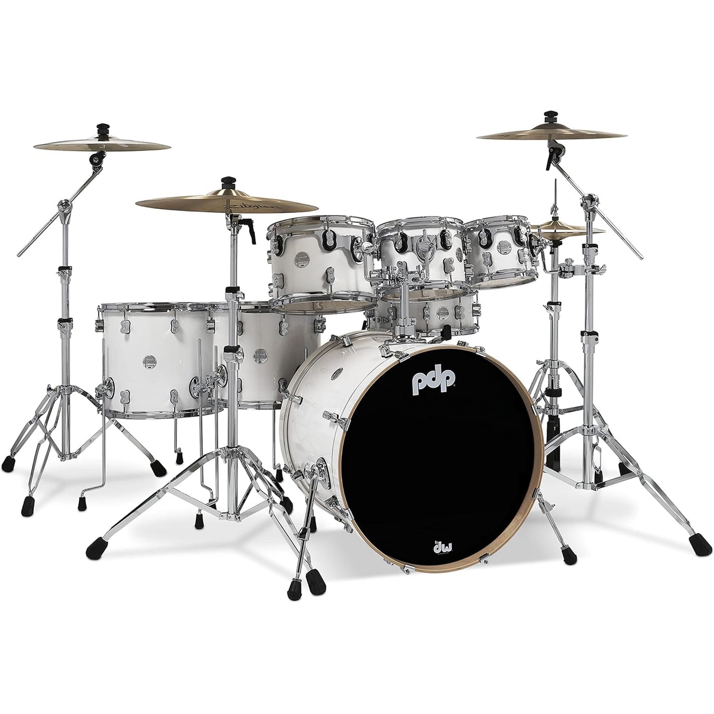Pacific Drums & Percussion 7-Piece Concept Maple Shell Pack - Pearlescent White