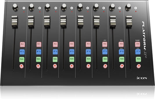 ICon Platform X+ - Extender Desktop DAW Control Surface includes Cubase LE