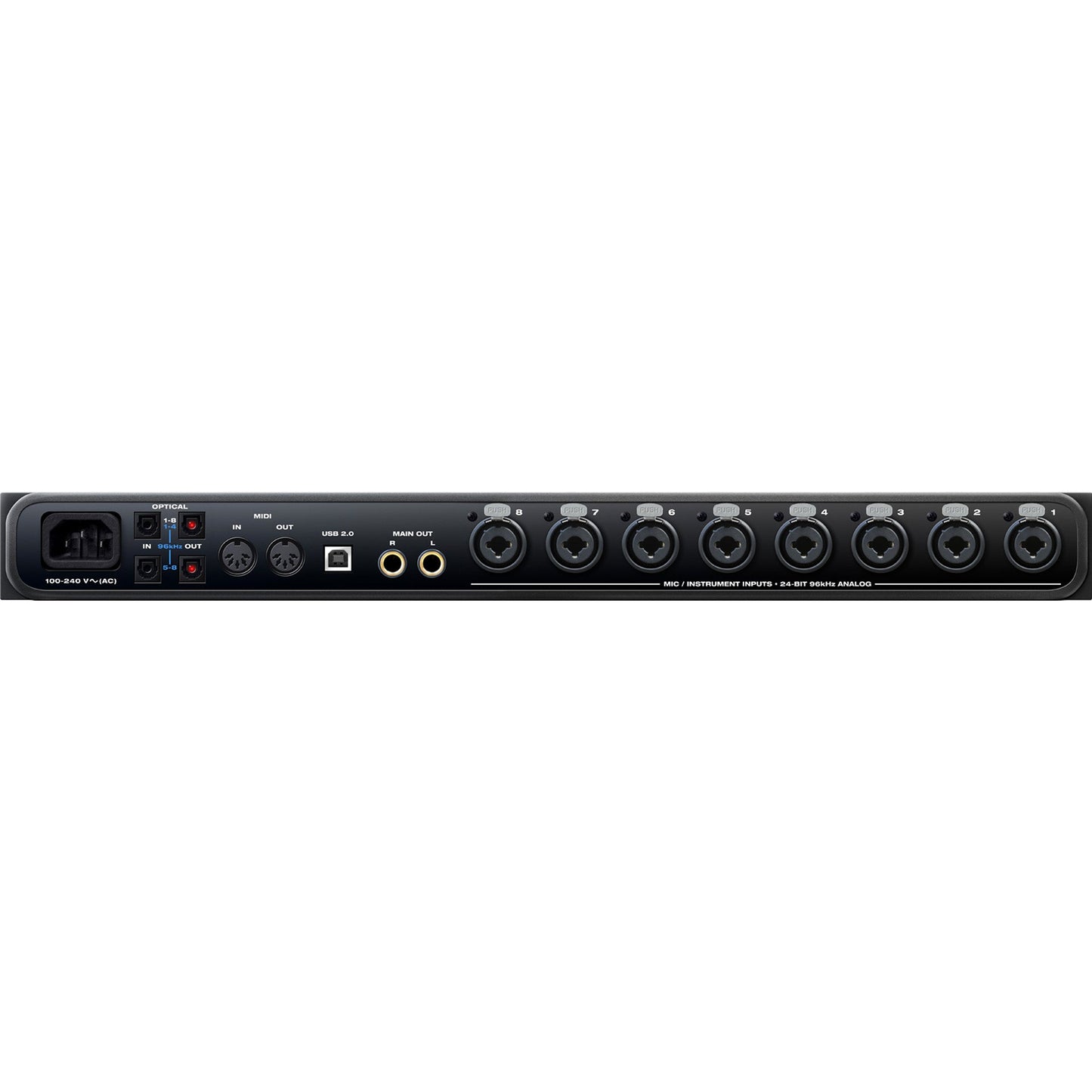 MOTU 8pre 16x12 USB Audio Interface and Optical Expander with 8 Mic Inputs