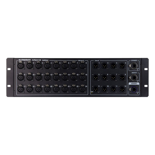 Allen & Heath AR2412 Remote Audio Rack For GLD Digital Mixing System, Black