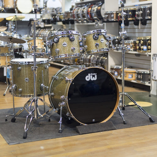 Drum Workshop Collectors Series 4 Piece Cherry Shell Kit in Gold Glass (DRC14PC056)