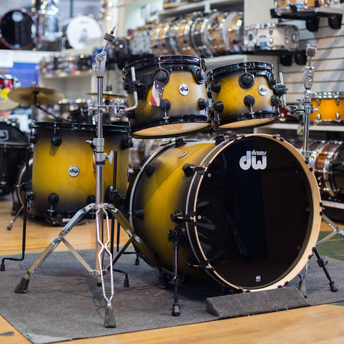 Drum Workshop Collectors Series Drum Kit In Aztec Gold to Black Burst (DRX3224PCBNAZGB)