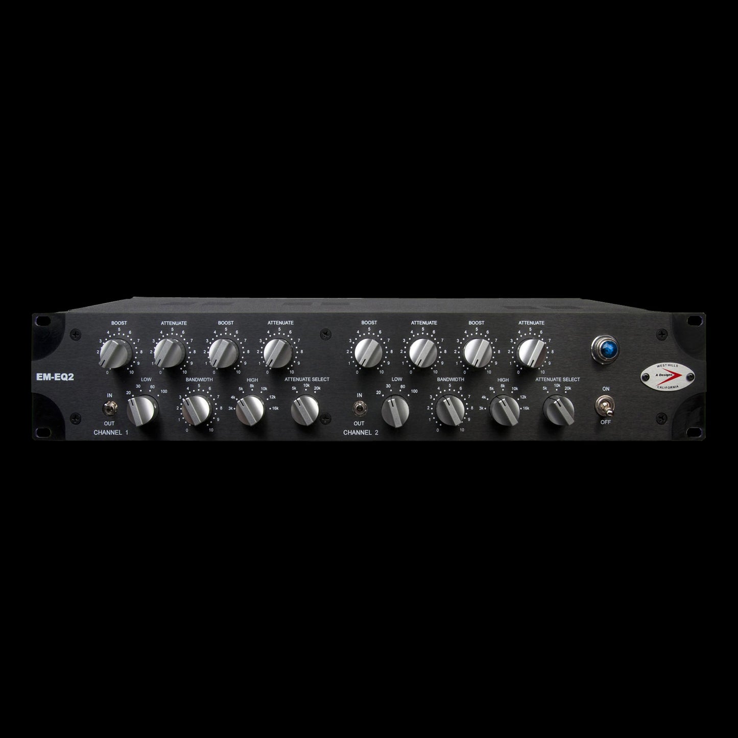 A Designs EM-EQ2 Dual Ch Solid State 3-Band Vintage Inductor Base