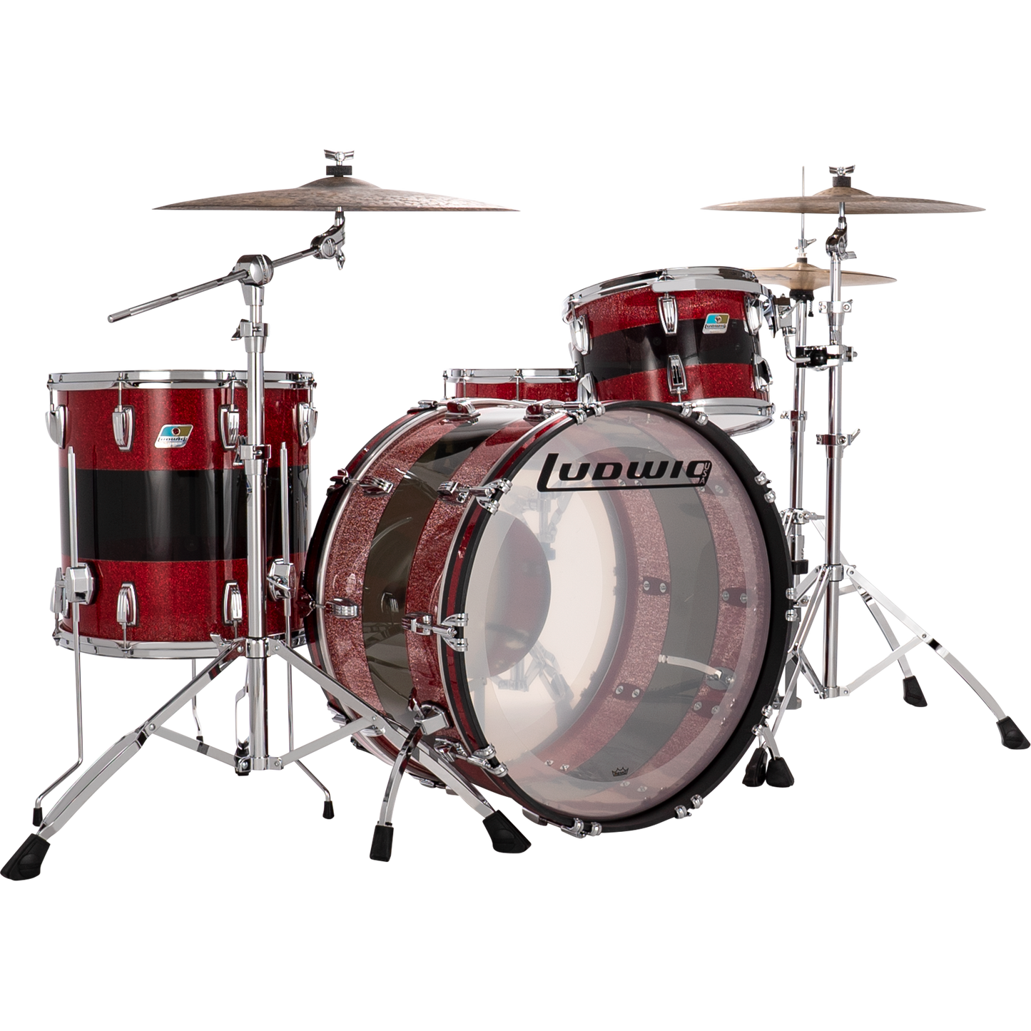 Ludwig 50th Anniversary Limited Edition Fab Shell Kit - Blue Green Clear Finish