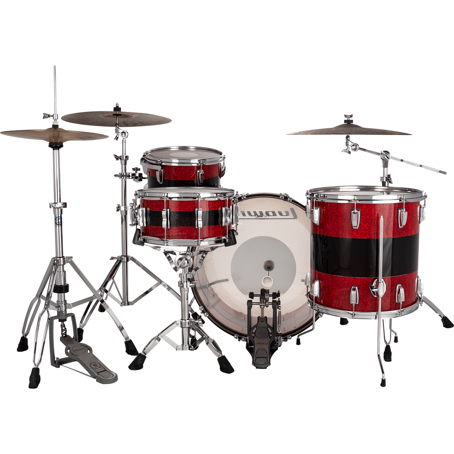 Ludwig 50th Anniversary Limited Edition Fab Shell Kit - Blue Green Clear Finish