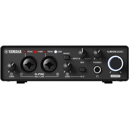 Yamaha URX22C 2-in/2-out USB-C Audio/MIDI Interface