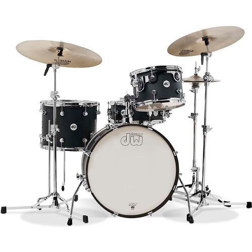 Drum Workshop Design Series Frequent Flyer 4-Piece Drum Set - Black Satin