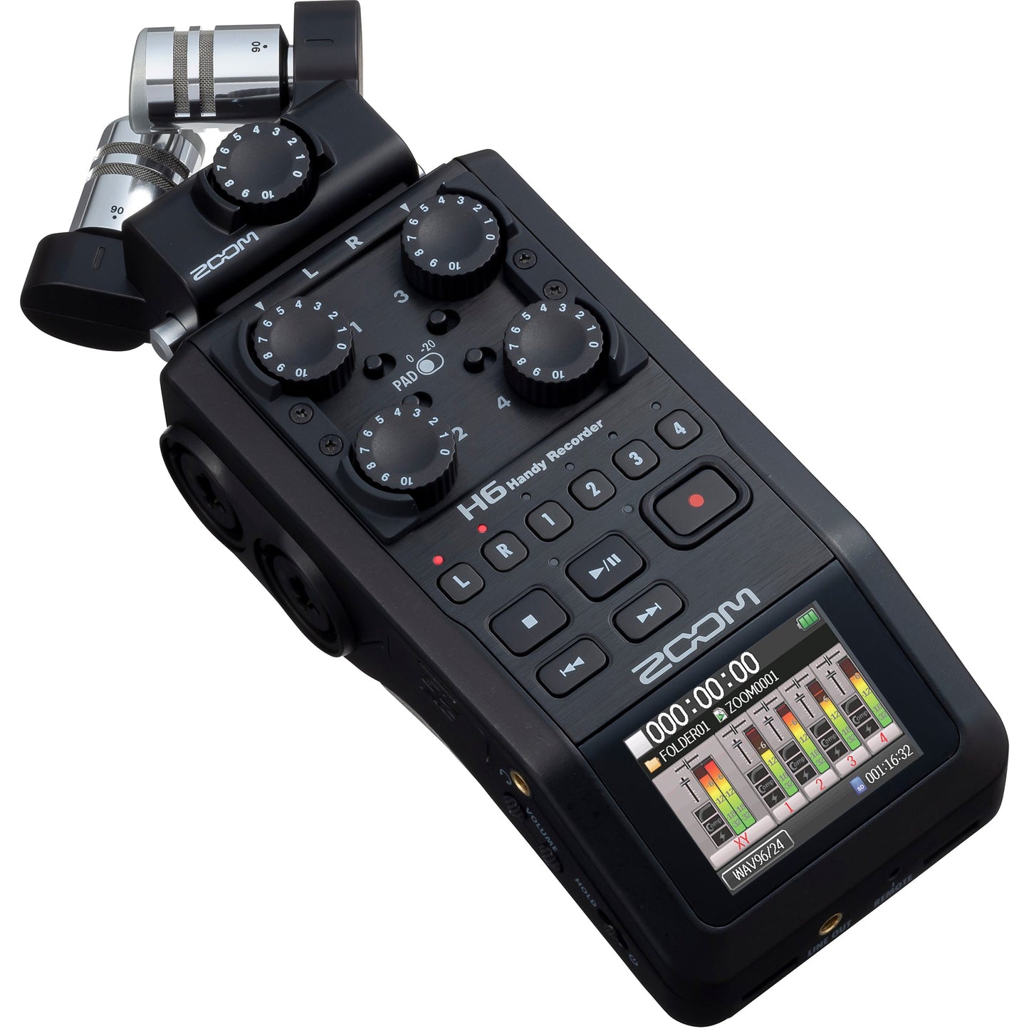 Zoom H6 All Black Handheld Recorder