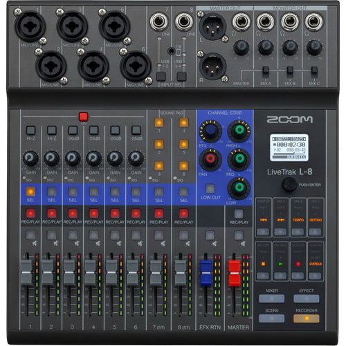 Zoom LiveTrak L-8 Rack Mountable Live Mixer/Recorder