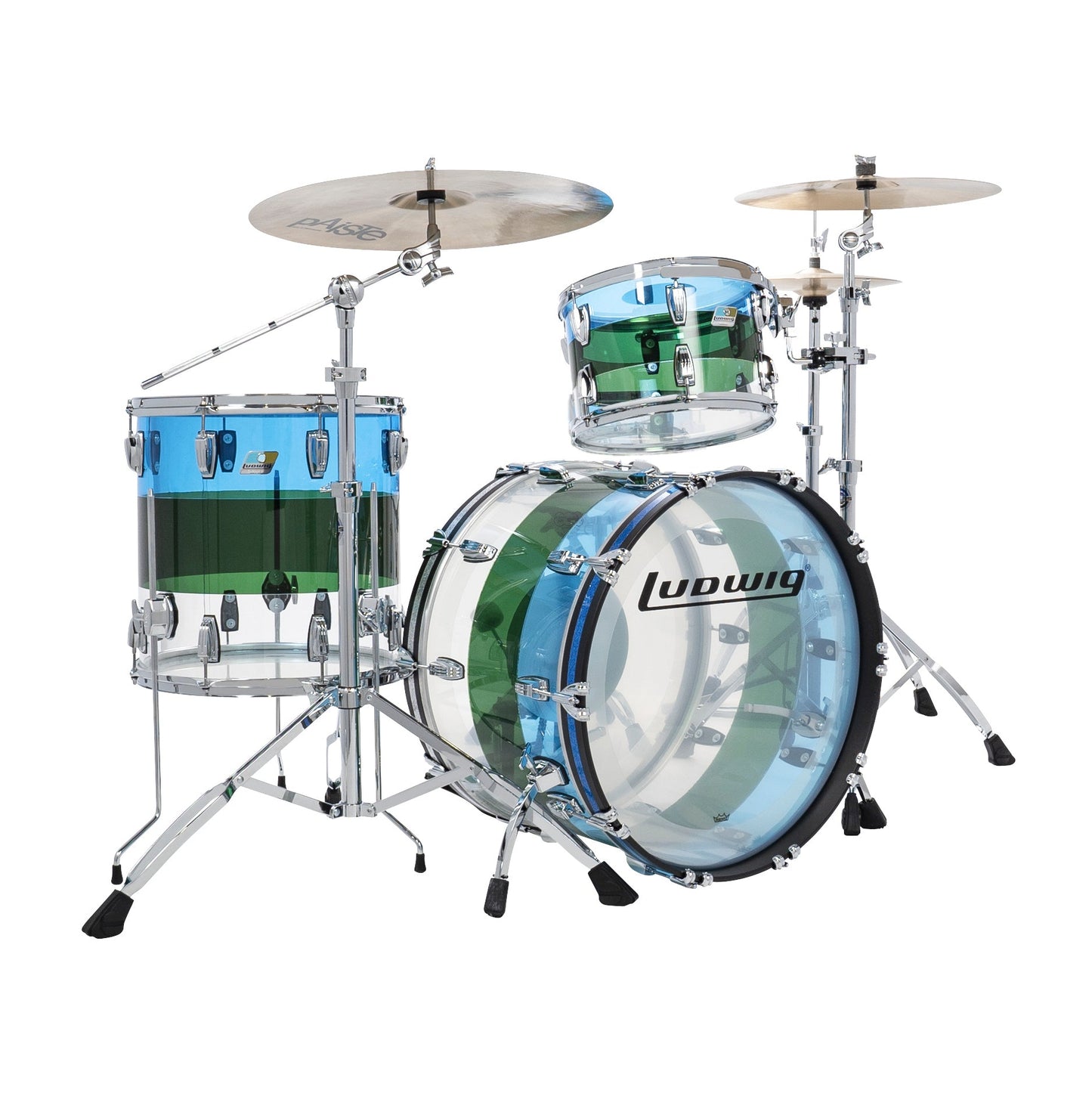 Ludwig 50th Anniversary Limited Edition Fab Shell Kit - Blue Green Clear Finish