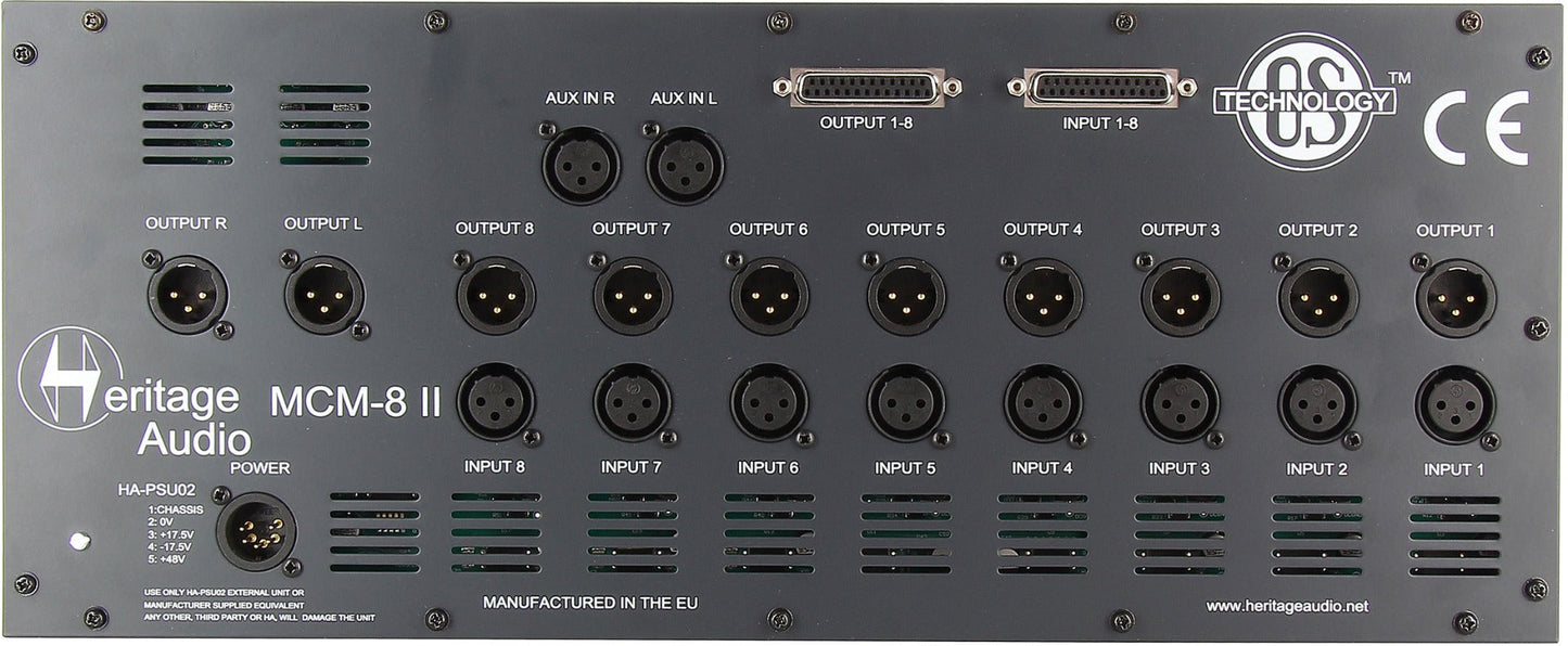 Heritage Audio MCM-8 MK2 8 Slot Rack with Mixer Enclosure for 500-Series Modules