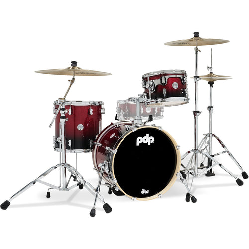 Pacific Drums & Percussion Concept Maple Bop Kit - Red to Satin Black