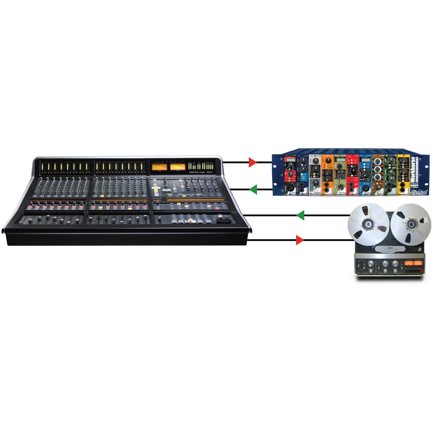 Radial WorkHorse Powerhouse 10 Slot 500-Series Rack