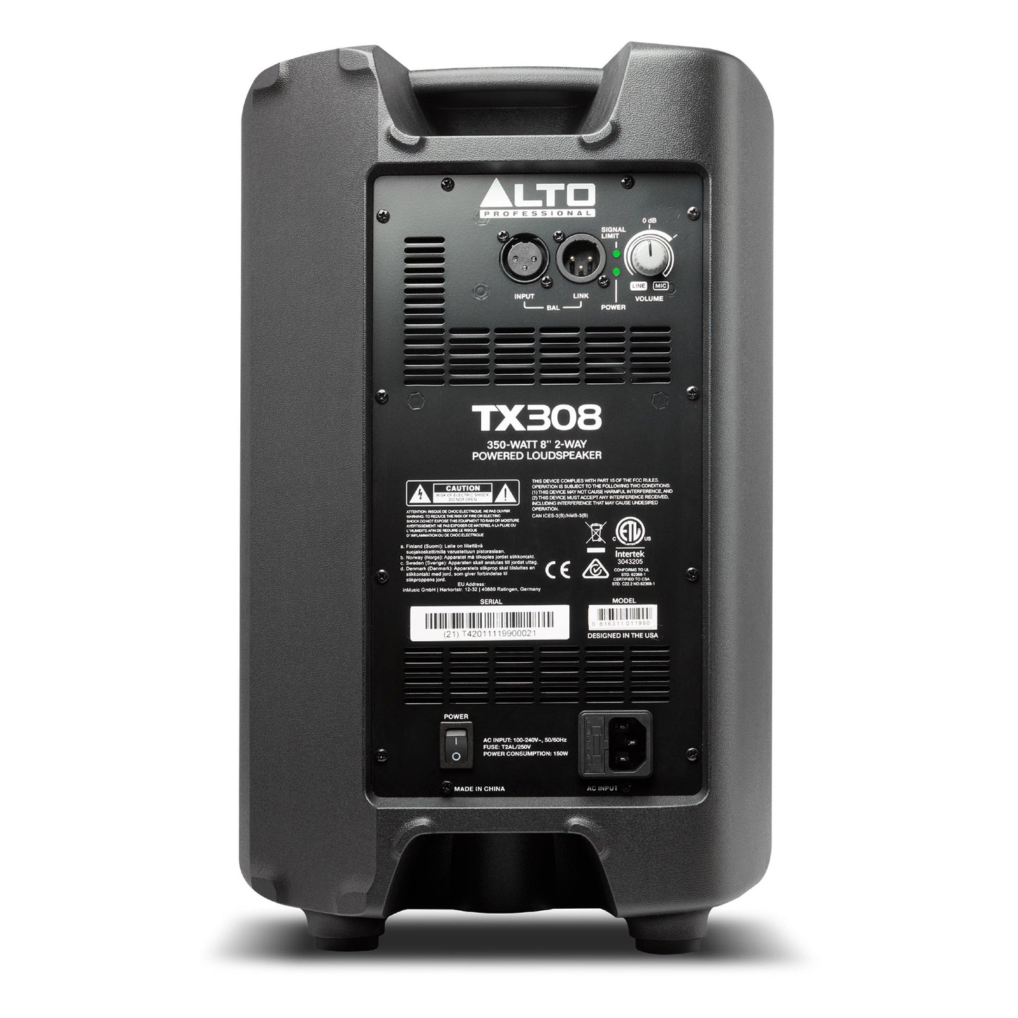Alto Professional TX308 - 350-Watt 8-Inch 2-Way Powered Loudspeaker