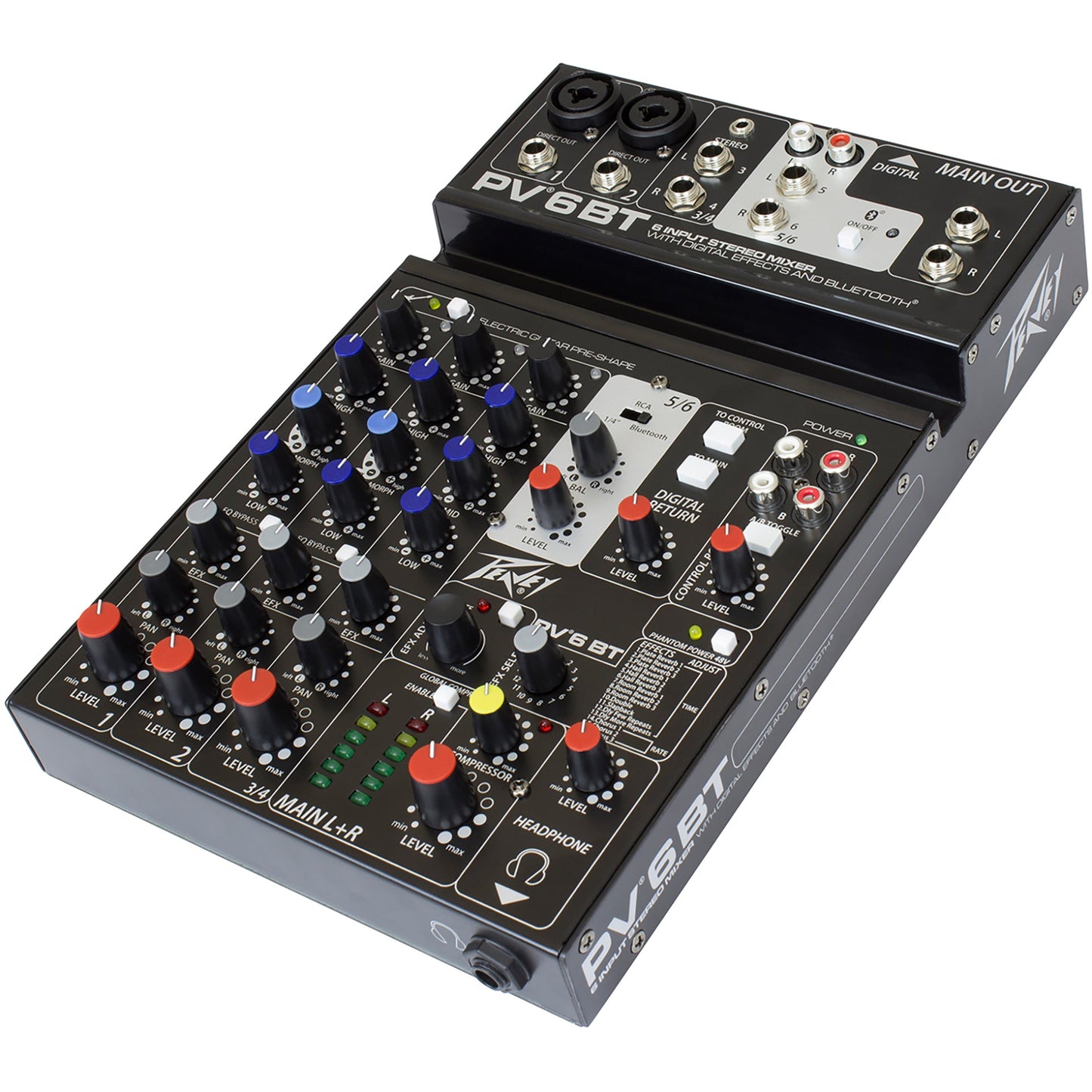 Peavey PV® 6 BT 6-Channel Compact Mixer with Bluetooth