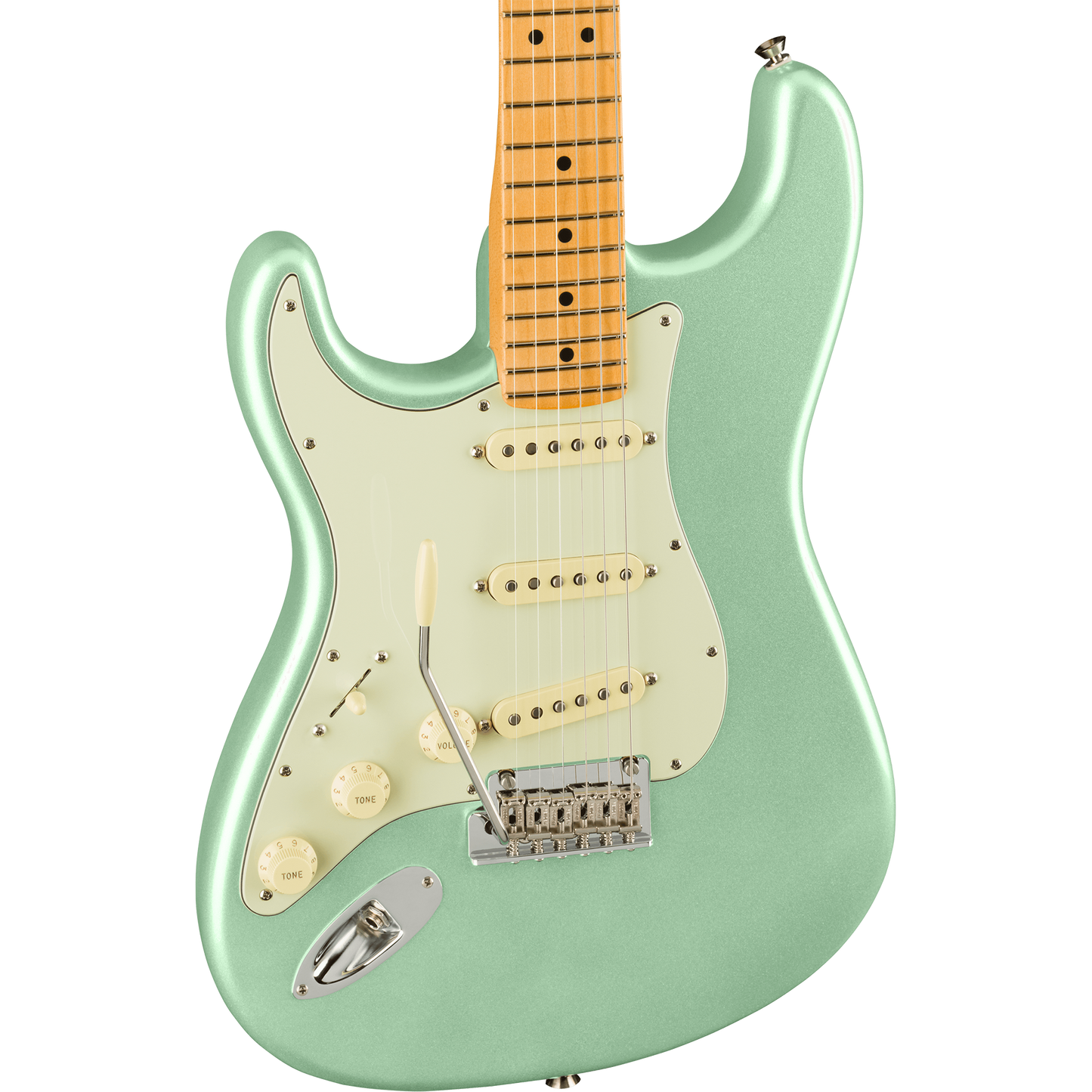 Fender American Professional II Stratocaster® Left-Hand Electric Guitar, Maple, Mystic Surf Green