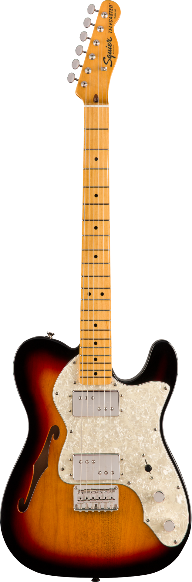 Squier by Fender Classic Vibe 70's Telecaster Thinline - Maple - 3-Tone Sunburst