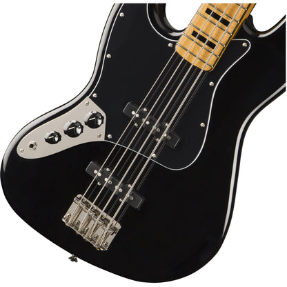 Squier Classic Vibe '70s Left-Handed Jazz Bass Guitar - Maple Fingerboard, Black