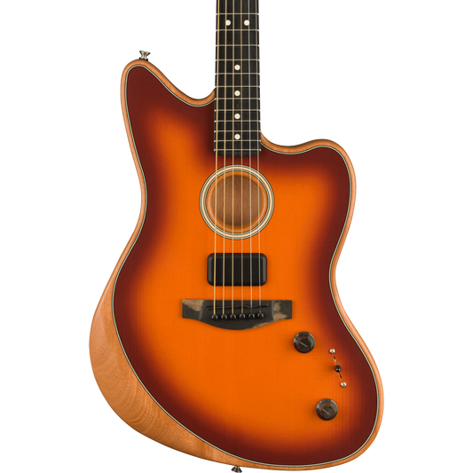 Fender Acoustasonic Jazzmaster Acoustic Electric Hybrid Guitar, Tobacco Sunburst