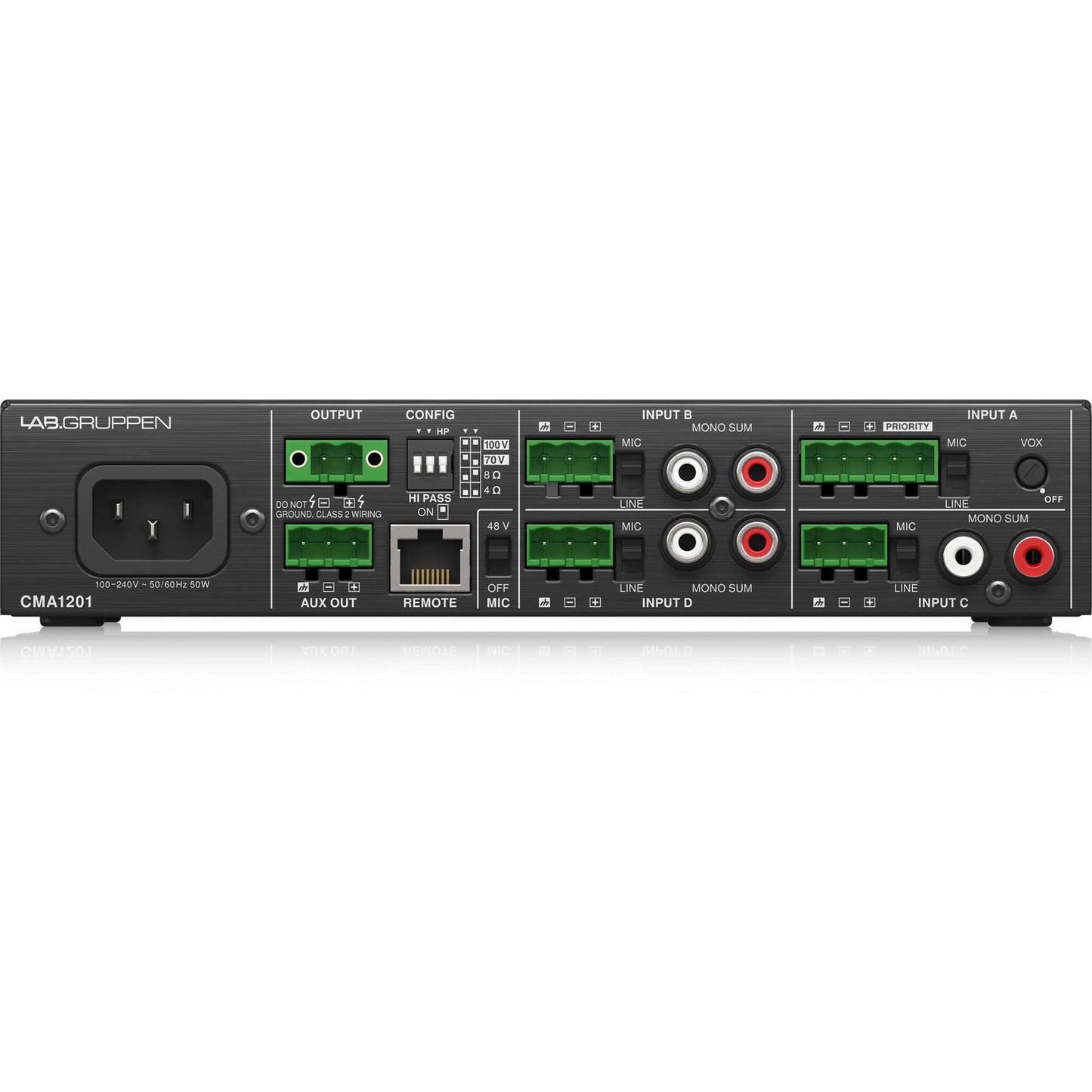 Lab Gruppen CMA1201 120W Commercial Mixer Amplifier with 4 Inputs
