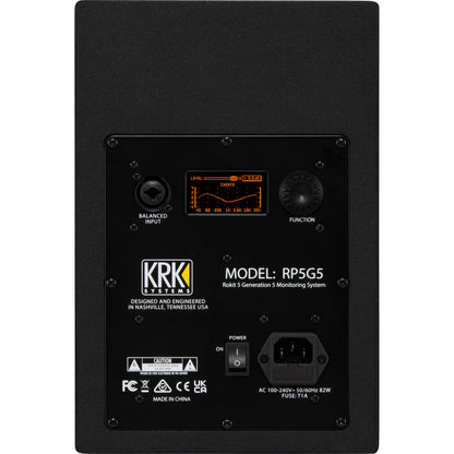 KRK Rokit 5 G5 5" 2-Way Active Studio Monitor, Black