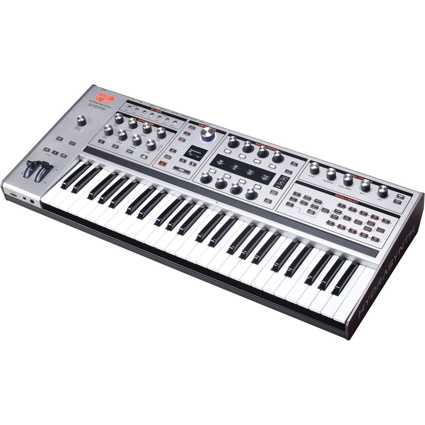 ASM Hydrasynth Keyboard 8-Voice Digital Wave-Morphing Synthesizer - Limited-Edition Silver