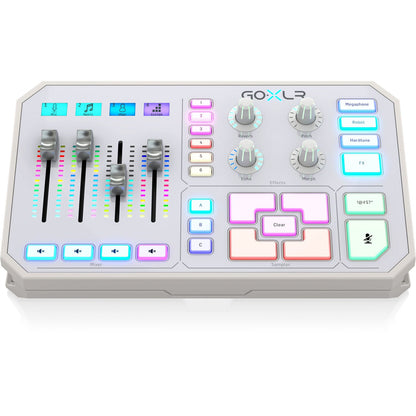 TC-Helicon GoXLR 4-channel USB Streaming Mixer with Voice FX and Sampler - White