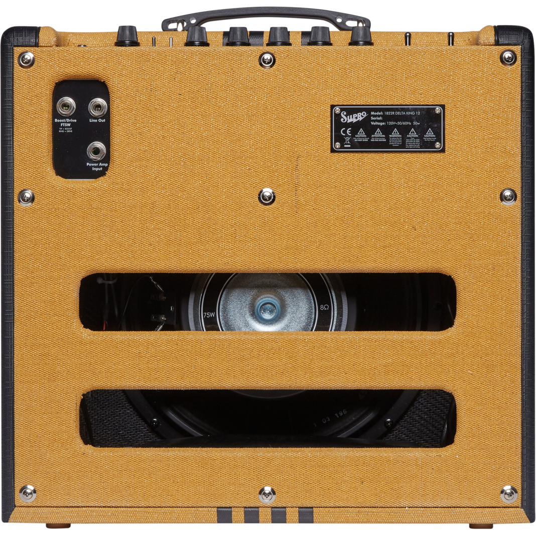 Supro 1822RBC Delta King 12 15 Watt 1x12” Combo Amplifier in Tweed and Black