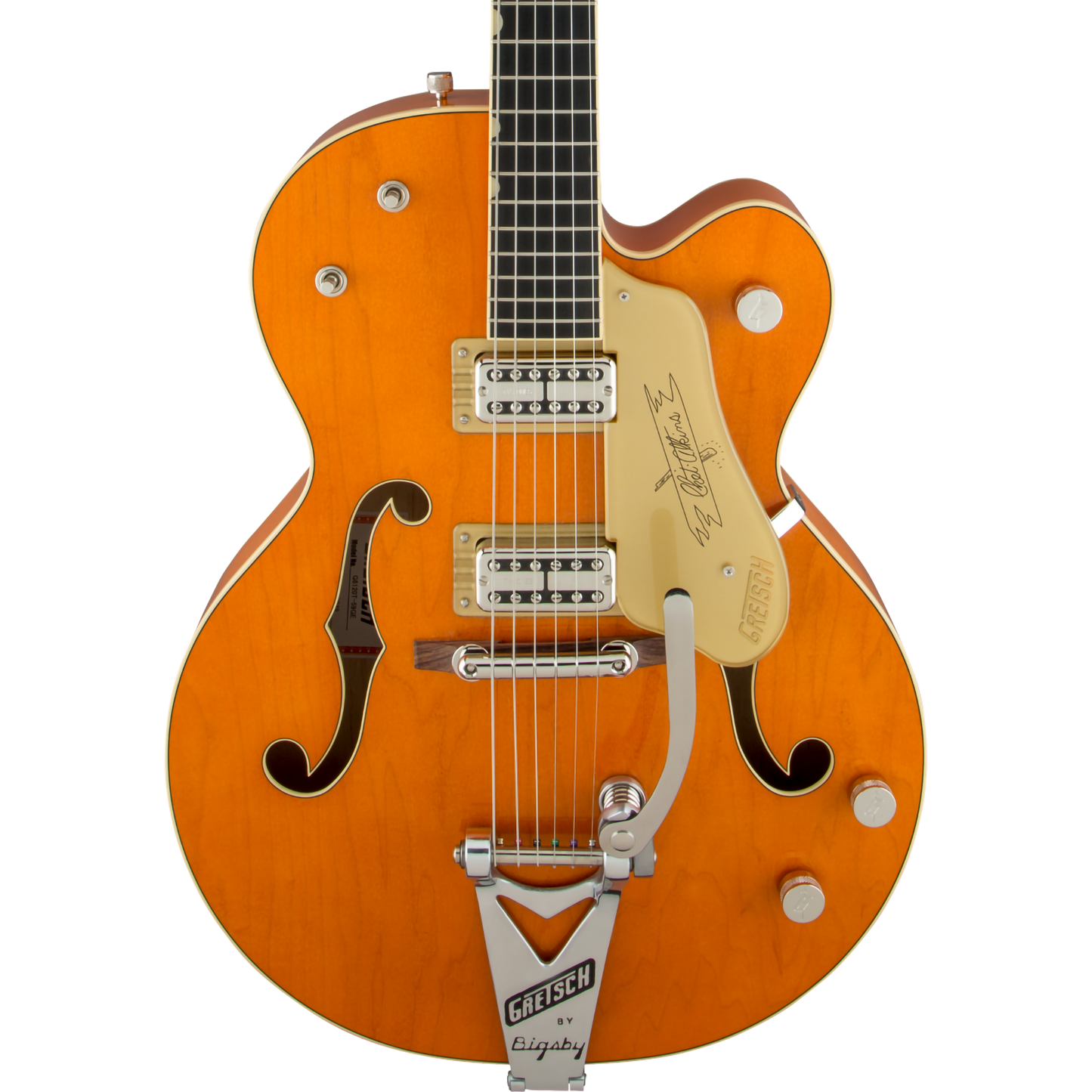 Gretsch G6120T-59 Vintage Select '59 Chet Atkins® Hollow Body Electric Guitar, Vintage Orange Stain Lacquer