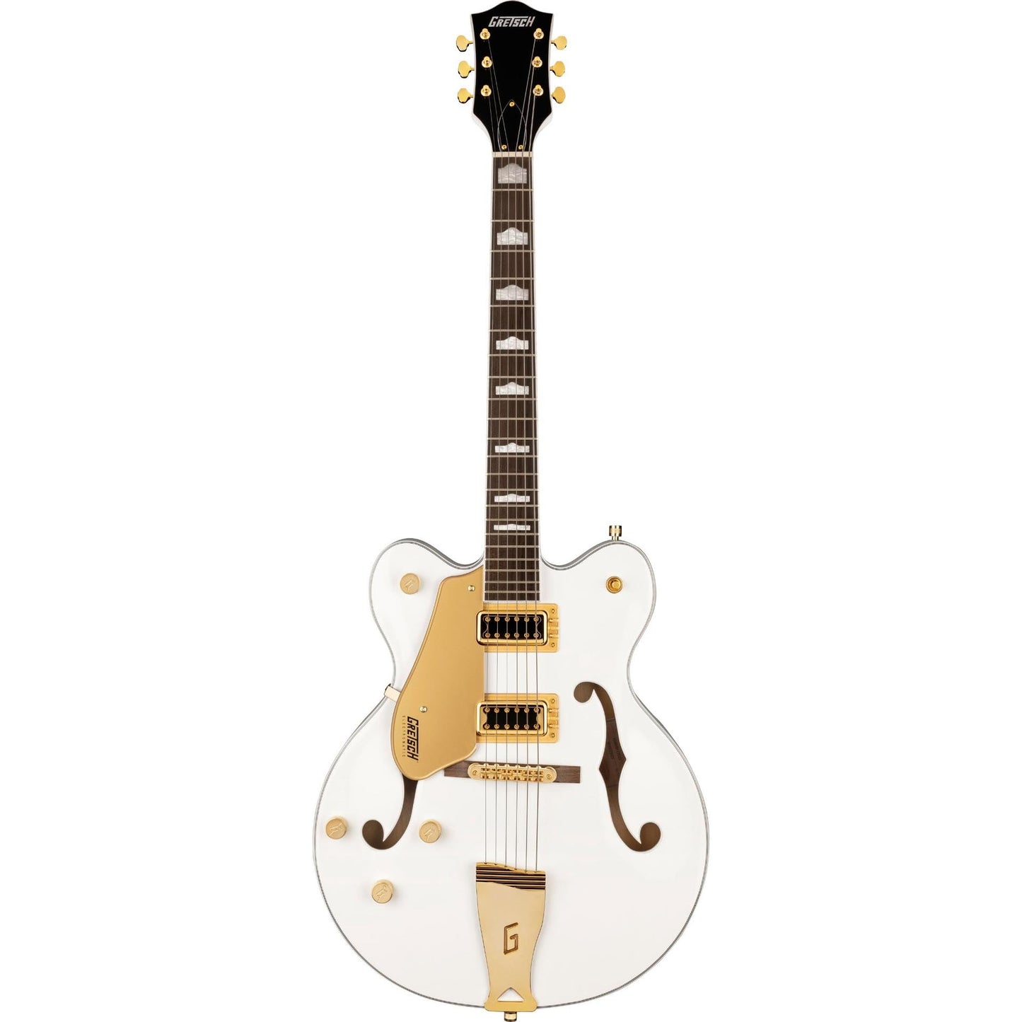 Gretsch G5422GLH Electromatic Classic Hollow Body Double-Cut Left-Handed Electric Guitar, Snowcrest White