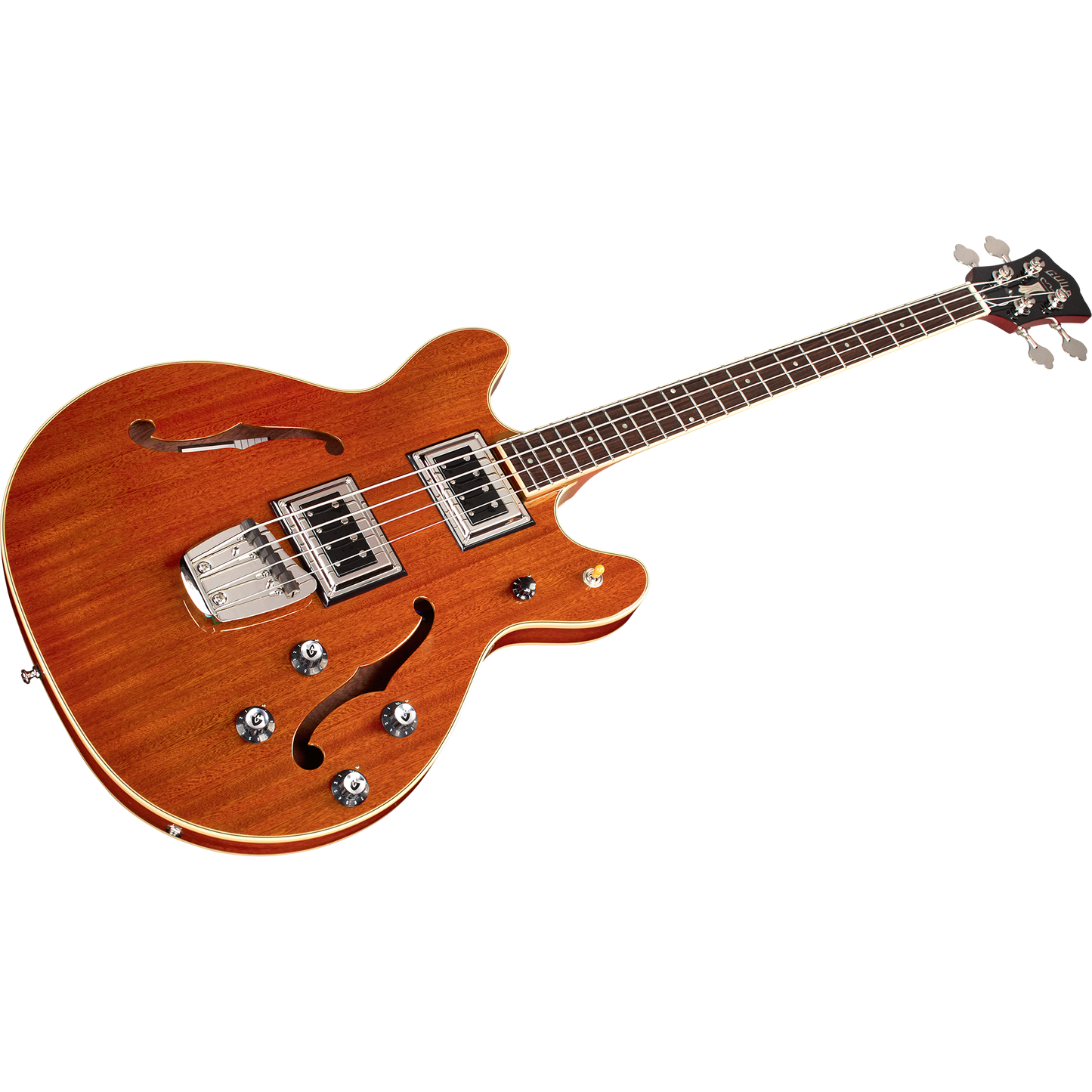 Guild Starfire II Bass Semi Hollow Double Cut Newark St. Electric Bass, Natural