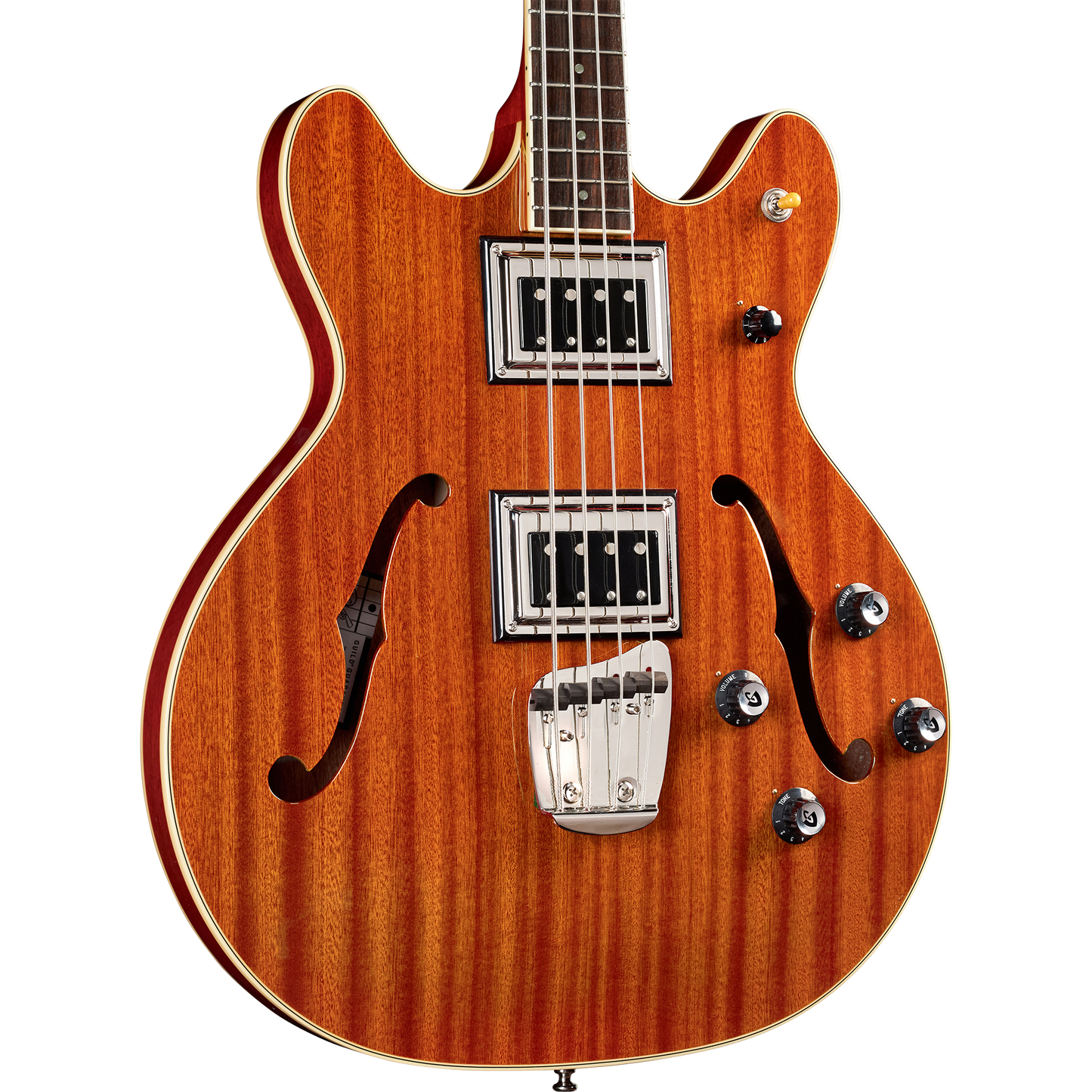 Guild Starfire II Bass Semi Hollow Double Cut Newark St. Electric Bass, Natural