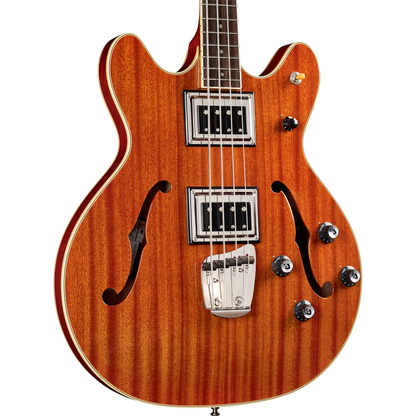 Guild Starfire II Bass Semi Hollow Double Cut Newark St. Electric Bass, Natural