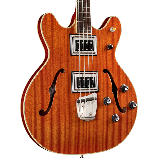 Guild Starfire II Bass Semi Hollow Double Cut Newark St. Electric Bass, Natural