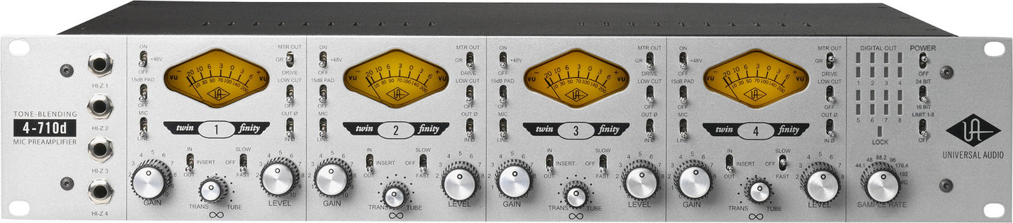 Universal Audio 4-710D 4-Channel Tone-Blending Mic Preamp w/ DI and Dynamics