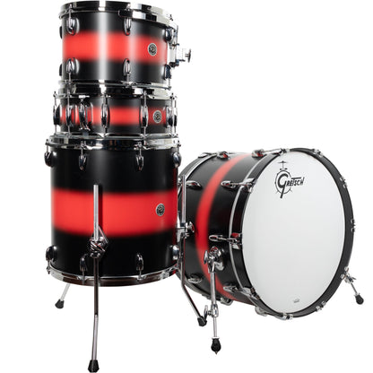 Gretsch Brooklyn Series GB-RC444-SRD 4-Piece Shell Kit - Satin Red to Black Duco