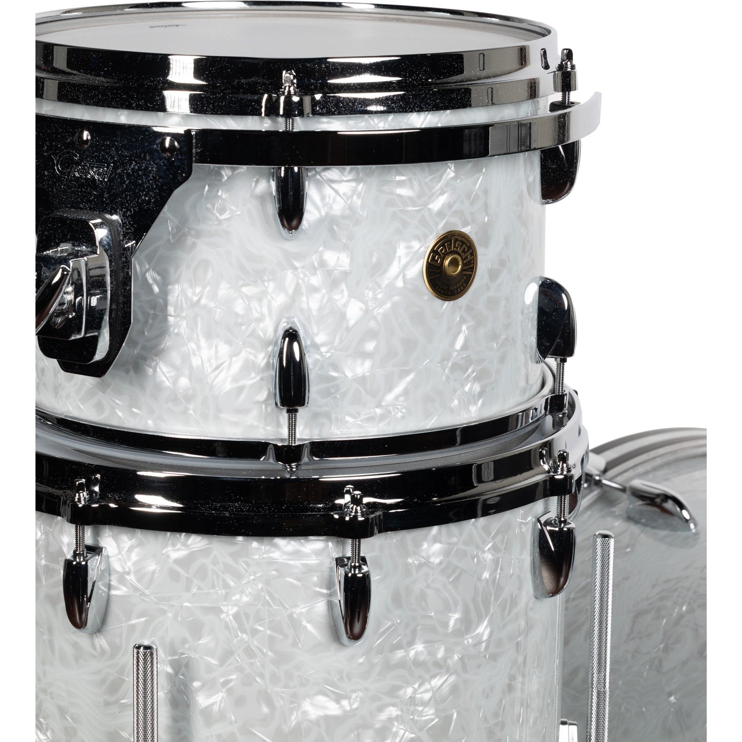 Gretsch USA Custom 3-Piece Shell Kit - 60’s White Marine Pearl